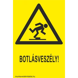 Botlásveszély tábla
