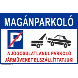 1-400250-14066 Magánparkoló!