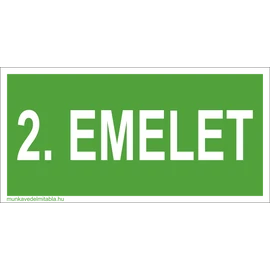 Ez egy második emelet tábla vagy matrica
