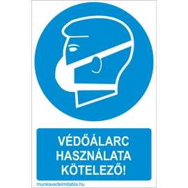 Védőálarc használata kötelező!