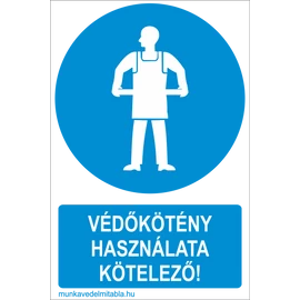 Védőkötény használata kötelező!