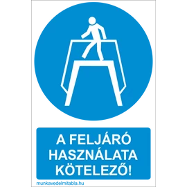 A felüljáró használata kötelező!