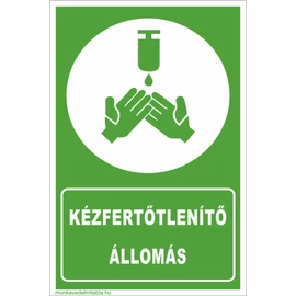 Kézfertőtlenítő állomás