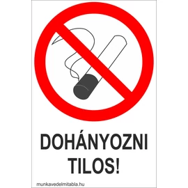 Dohányozni tilos!