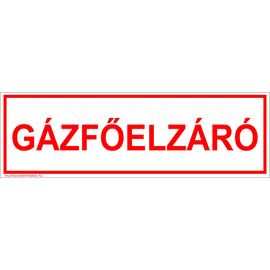 Ez egy gázfőelzáró tábla vagy matrica