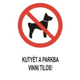 Kutyát a parkba vinni tilos!