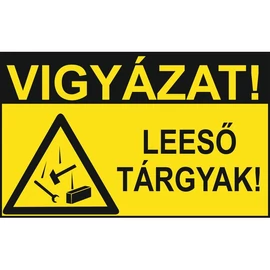Vigyázat! Leeső tárgyak!