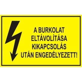 A burkolat eltávolítása kikapcsolás után engedélyezett!