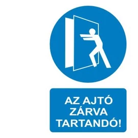 Az ajtó zárva tartandó!