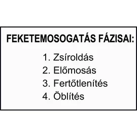 Feketemosogatás fázisai