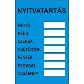 Nyitva tartás