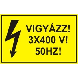 Vigyázz!3*400V!50 Hz