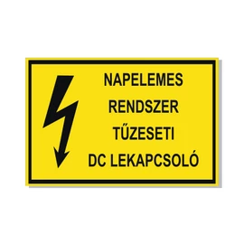 Napelemes rendszer tűzeseti dc lekapcsoló