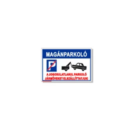 1-400250-14066 Magánparkoló!