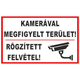 Ez egy kamerával megfigyelt terület, rögzített felvétel tábla vagy matrica