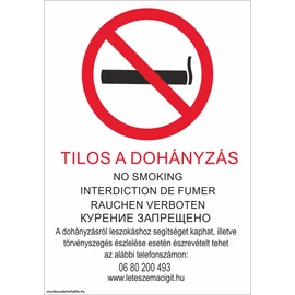 1-297210 Tilos a dohányzás!