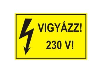 Érintésvédelmi táblák széles választékban!