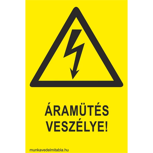 Áramütés veszélye!