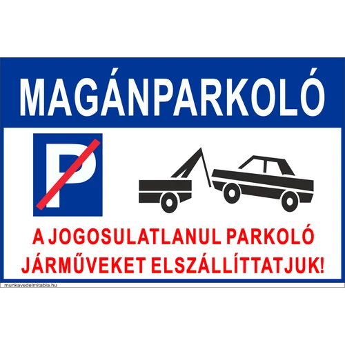 1-400250-14066 Magánparkoló!