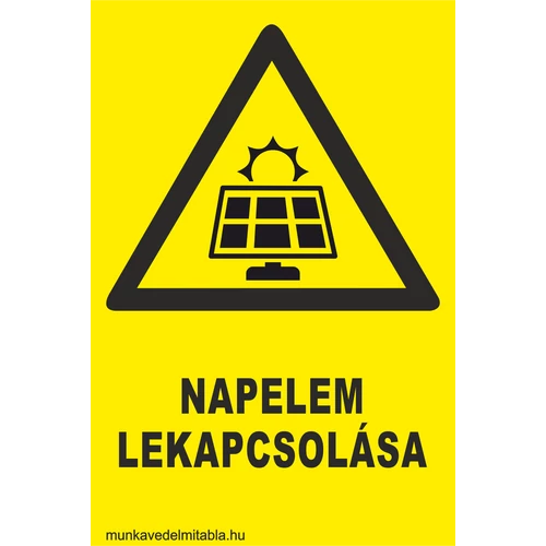 Napelem lekapcsolása - öntapadó, 420*630mm