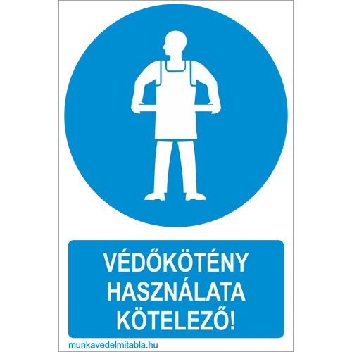 Védőkötény használata kötelező!