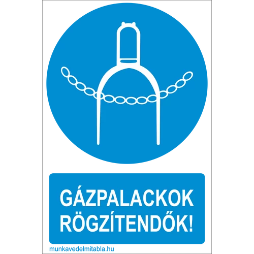 Gázpalackok rögzítendők