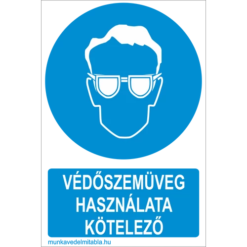 Védőszemüveg használata kötelező!