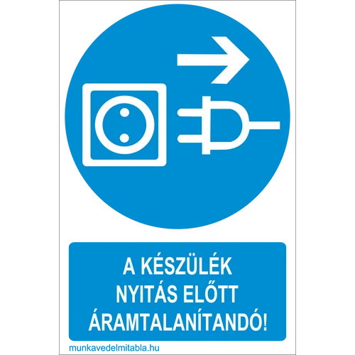 A készülék nyitás előtt áramtalanítandó