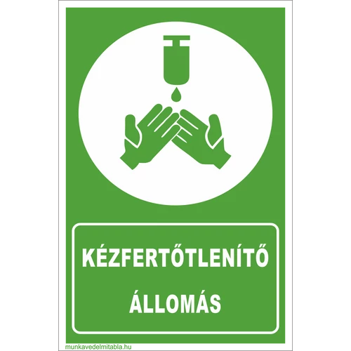 Kézfertőtlenítő állomás