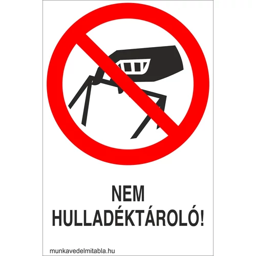 Nem hulladéktároló!