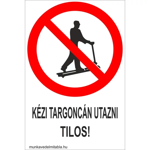 Kézi targoncán utazni tilos!