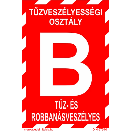 "B" tűzv.osztály - utánvilágító műanyag, 160*240mm