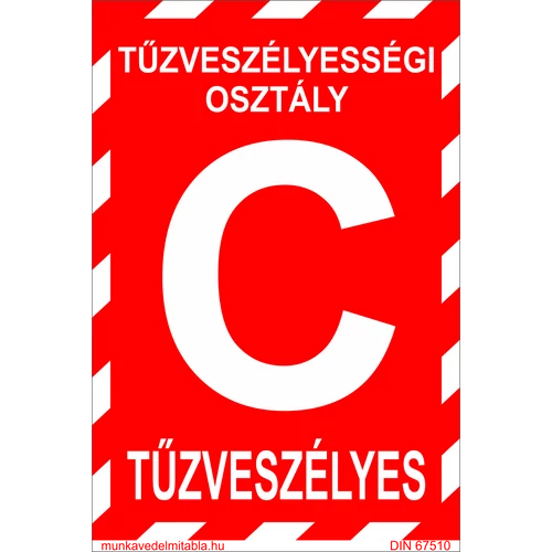 "C" tűzv.osztály - utánvilágító öntapadó, 300*450mm