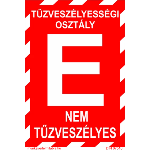 "E" tűzv.osztály - utánvilágító műanyag, 160*240mm