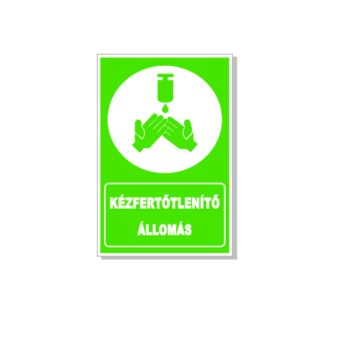 Kézfertőtlenítő állomás