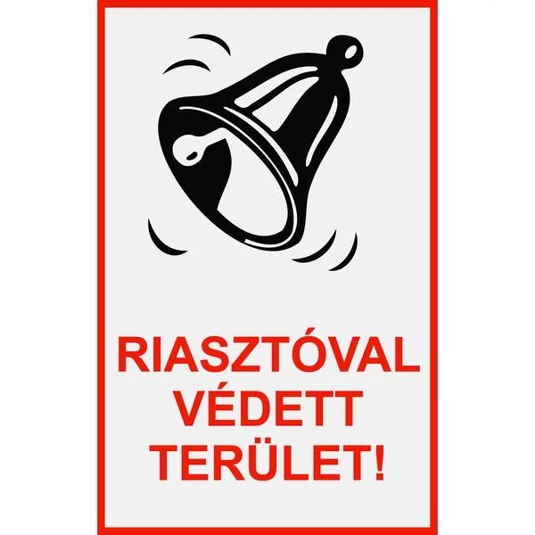 Riasztóval védett terület - műanyag, 300*450mm